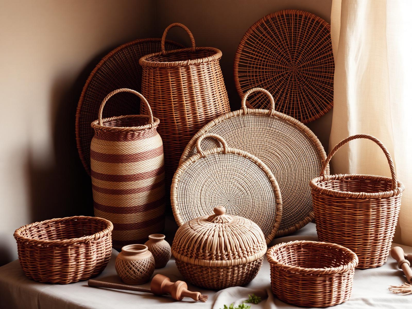 Objets artisanaux malgaches en raphia